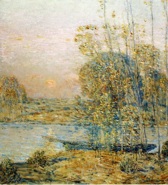Late Afternoon also known as Sunset by Frederick Childe Hassam - Hand-Painted Oil Painting Reproduction