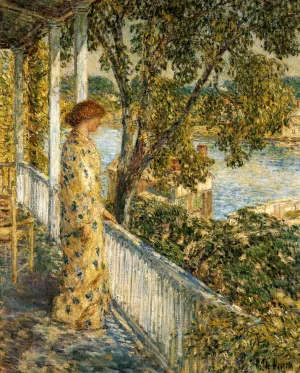 Listening to the Orchard Oriole by Frederick Childe Hassam Oil Painting