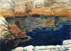 Looking into Beryl Pool by Frederick Childe Hassam - Oil Painting Reproduction