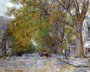 Main Street, East Hampton by Frederick Childe Hassam Oil Painting