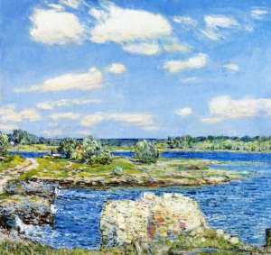 Mill Site and Old Todal Dam, Cos Cob Oil painting by Frederick Childe Hassam