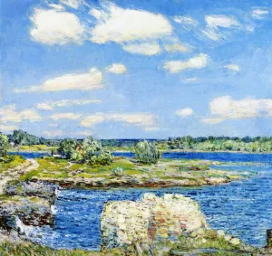 Mill Site and Old Todal Dam, Cos Cob Oil painting by Frederick Childe Hassam