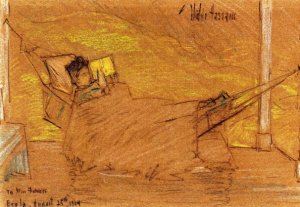 Miss Frances Lewis in a Hammok by Frederick Childe Hassam Oil Painting