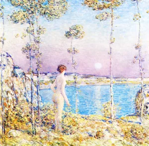 Moonrise at Sunset by Frederick Childe Hassam Oil Painting
