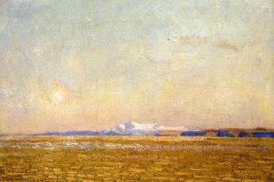 Moonrise at Sunset, Harney Desert by Frederick Childe Hassam Oil Painting