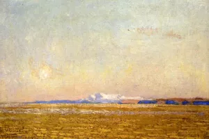 Moonrise at Sunset, Harney Desert by Frederick Childe Hassam - Oil Painting Reproduction