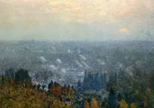 Mount Hood and the Valley of the Willamette by Frederick Childe Hassam - Oil Painting Reproduction