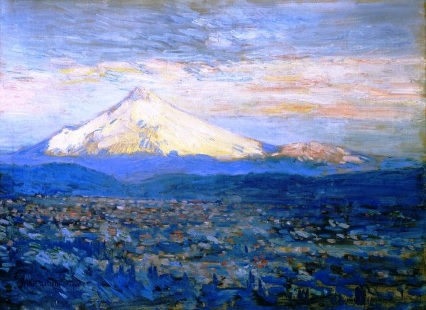 Mount Hood by Frederick Childe Hassam - Hand-Painted Oil Painting Reproduction