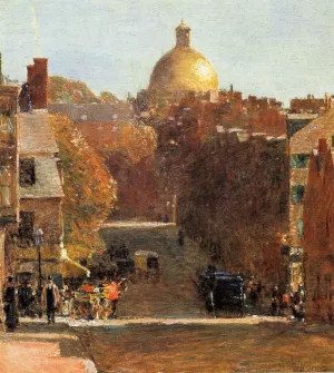 Mount Vernon Street, Boston by Frederick Childe Hassam - Oil Painting Reproduction