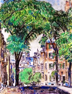 Mount Vernon Street, Boston by Frederick Childe Hassam Oil Painting