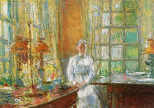Mrs. Holley of Cos Cob, Connecticut by Frederick Childe Hassam Oil Painting