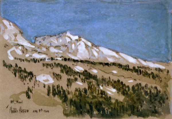 Mt. Hood Oregon by Frederick Childe Hassam - Hand-Painted Oil Painting Reproduction