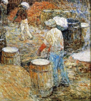 New York Hod Carriers Oil painting by Frederick Childe Hassam