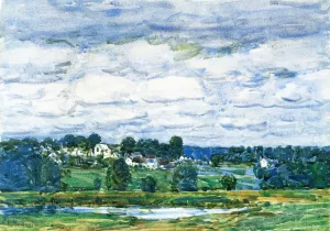 Newfields, New Hampshire Oil painting by Frederick Childe Hassam