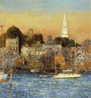 Newport, October Sundown by Frederick Childe Hassam - Oil Painting Reproduction