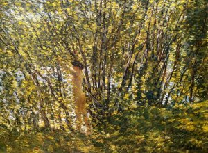 Nude in Sunlilt Wood by Frederick Childe Hassam Oil Painting