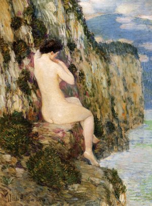 Nude on the Cliffs by Frederick Childe Hassam Oil Painting