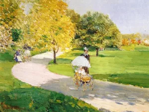Nurses in the Park by Frederick Childe Hassam - Oil Painting Reproduction