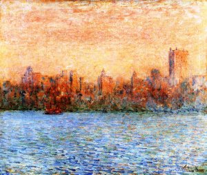 October Haze, Manhattan by Frederick Childe Hassam Oil Painting
