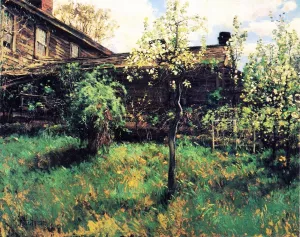 Old House, Dorchester painting by Frederick Childe Hassam