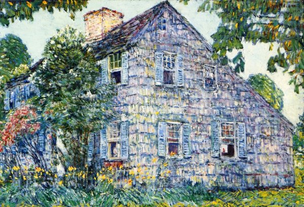 Old House, East Hampton by Frederick Childe Hassam - Hand-Painted Oil Painting Reproduction