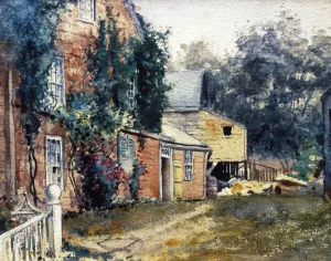 Old House, Nantucket by Frederick Childe Hassam - Oil Painting Reproduction