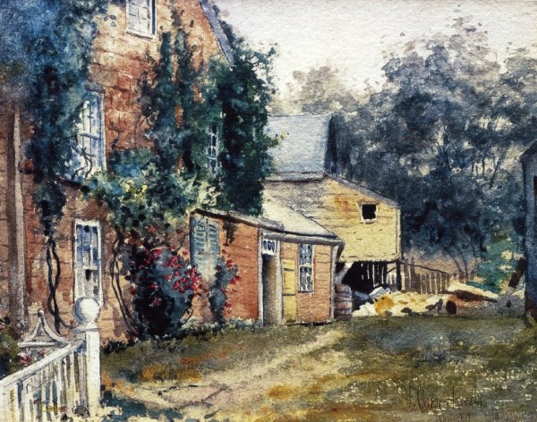 Old House, Nantucket by Frederick Childe Hassam - Hand-Painted Oil Painting Reproduction