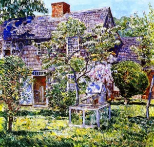 Old Mulford House, East Hampton by Frederick Childe Hassam Oil Painting