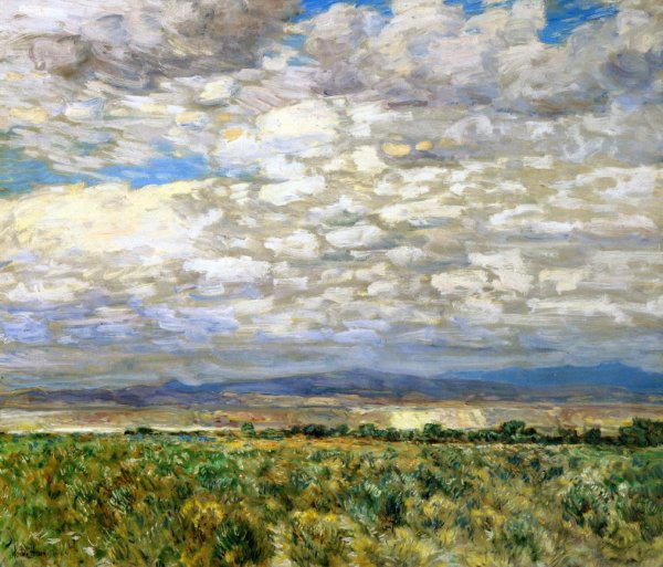Main Product Photo of On the Snake River, Oregon Painting by Frederick Childe Hassam