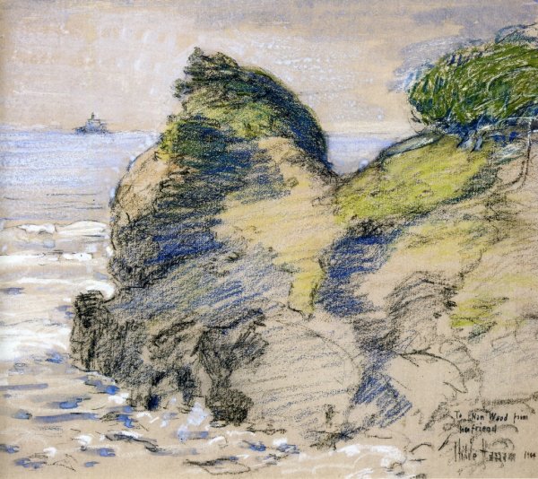 Oregon Coast by Frederick Childe Hassam - Hand-Painted Oil Painting Reproduction