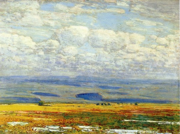 Oregon Landscape by Frederick Childe Hassam - Hand-Painted Oil Painting Reproduction