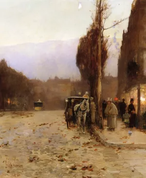 Paris at Twilight by Frederick Childe Hassam - Oil Painting Reproduction