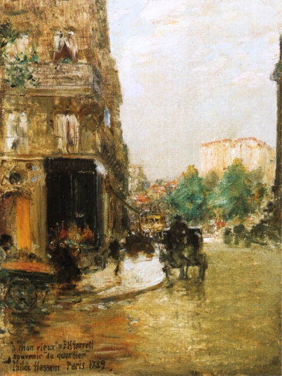 Paris Street Scene II by Frederick Childe Hassam - Hand-Painted Oil Painting Reproduction