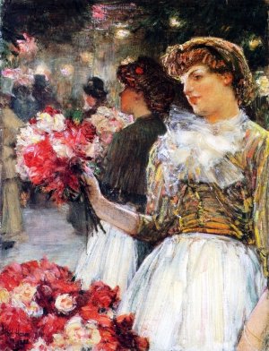 Peonies by Frederick Childe Hassam Oil Painting