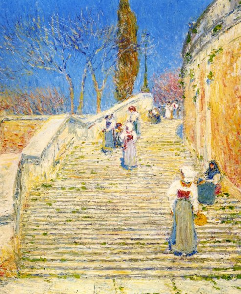 Main Product Photo of Piazza di Spagna, Rome Painting by Frederick Childe Hassam