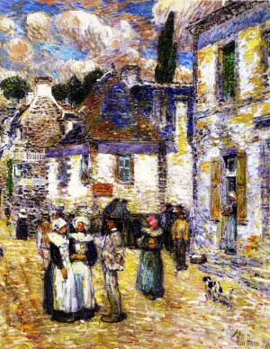 Pont-Aven by Frederick Childe Hassam - Oil Painting Reproduction