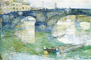Ponte Santa Trinita by Frederick Childe Hassam - Oil Painting Reproduction