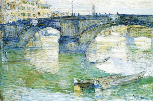 Ponte Santa Trinita by Frederick Childe Hassam - Hand-Painted Oil Painting Reproduction