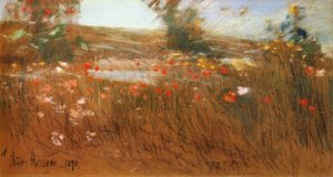 Poppies, Isles of Shoals by Frederick Childe Hassam Oil Painting