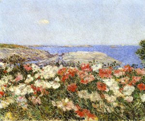 Poppies on the Isles of Shoals by Frederick Childe Hassam Oil Painting