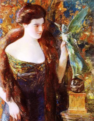 Portrait of Mrs. Corbett by Frederick Childe Hassam Oil Painting