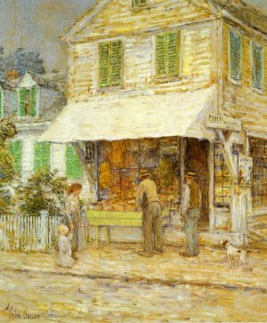 Provincetown Grocery Store by Frederick Childe Hassam Oil Painting