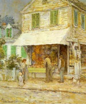 Provincetown Grocery Store by Frederick Childe Hassam - Oil Painting Reproduction