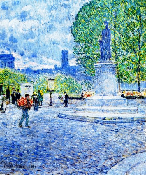 Quai Malaquais by Frederick Childe Hassam - Hand-Painted Oil Painting Reproduction