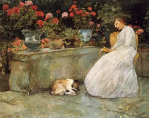 Reading by Frederick Childe Hassam - Oil Painting Reproduction