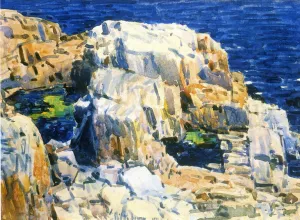 Rocks at Appledore by Frederick Childe Hassam - Oil Painting Reproduction