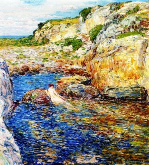 Rockweed Pool by Frederick Childe Hassam Oil Painting