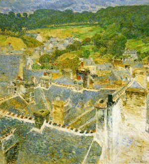 Rooftops: Pont-Aven by Frederick Childe Hassam Oil Painting