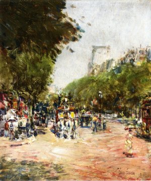 Rue Madeleine, Place de l'Opera by Frederick Childe Hassam Oil Painting
