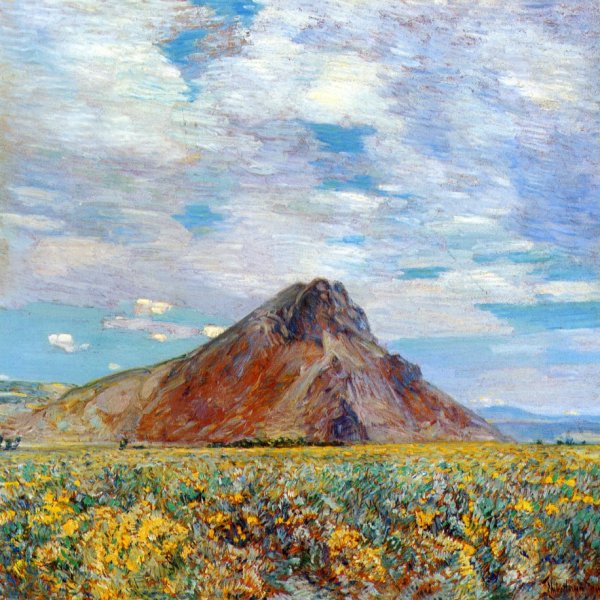 Sand Springs Butte by Frederick Childe Hassam - Hand-Painted Oil Painting Reproduction